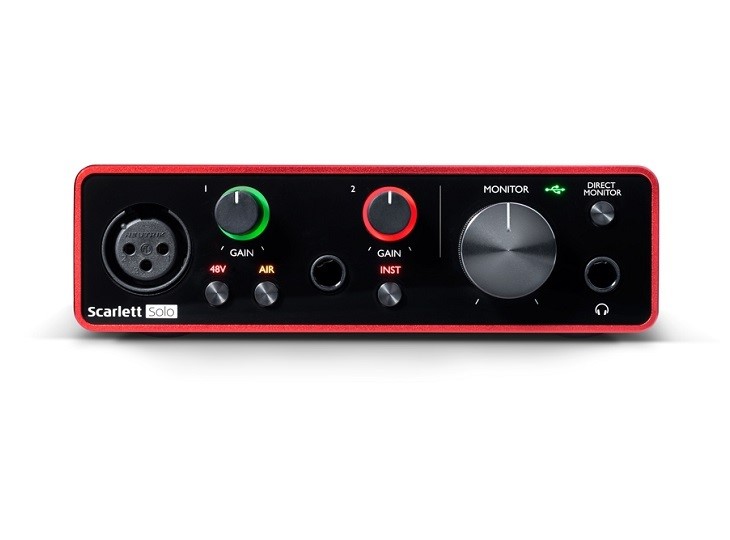 Focusrite Scarlett Solo 3rd Gen 2 In 2 Out USB Audio Interface