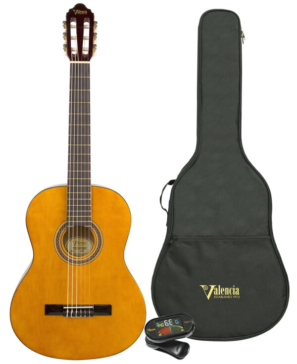 Valencia VC104 Classical Guitar Pack | Full Size | Natural