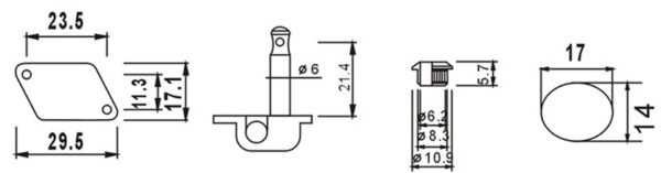 Dr. Parts AMH3003 Acoustic Guitar Machine Heads | Gold