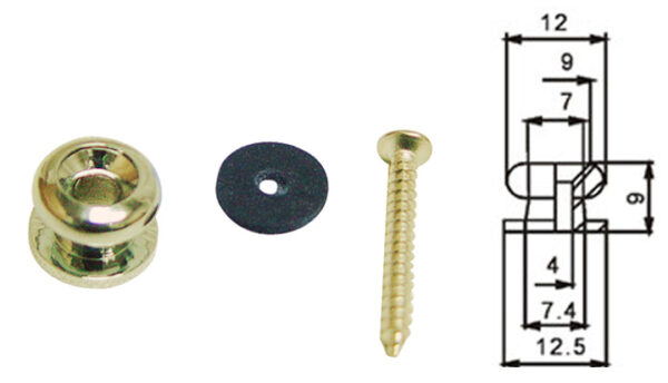 Dr. Parts SP5 Strap Button | Gold