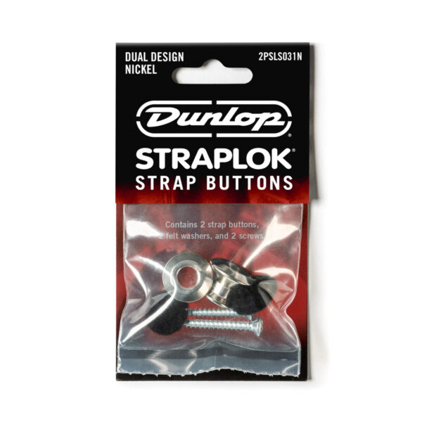 Dunlop Dual Design Strap Button Set | Nickel