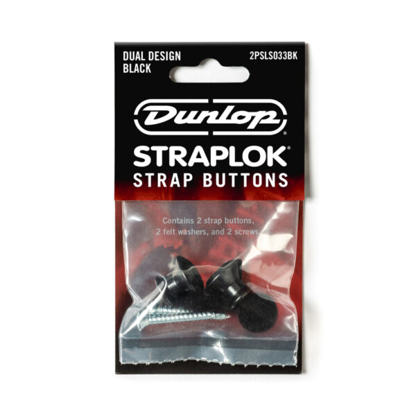 Dunlop Dual Design Strap Button Set | Black