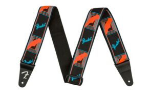 Fender Neon Monogram Guitar Strap| Blue / Orange