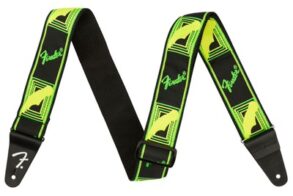 Fender Neon Monogram Guitar Strap | Green / Yellow