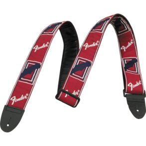 Fender Monogrammed Guitar Strap | Red/White/Blue