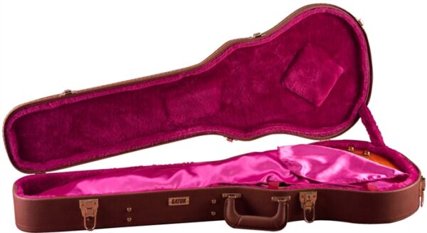 Gator Deluxe Wood Case | Single-Cutaway Guitars Vintage Brown Exterior