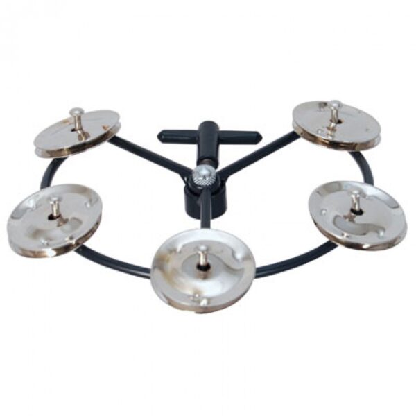 Tycoon Percussion Hi Hat Tambourine with Steel Jingles