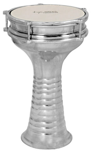 Tycoon 14.5" Aluminum Darbuka with Built-in Tambourine