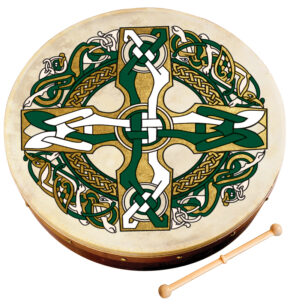 Waltons 18" Celtic Design Bodhran | Gaeilc Cross