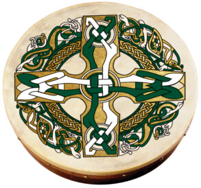 Waltons 12" Celtic Design Bodhran | Gaelic Cross