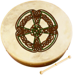 Waltons 18" Celtic Cross Bodhran | Knotwork Cross