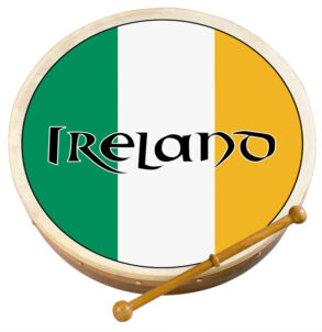 Waltons 12" Celtic Design Bodhran | Tri-Colour