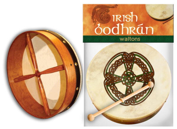 Waltons 8" Celtic Cross Bodhran | Knotwork Cross