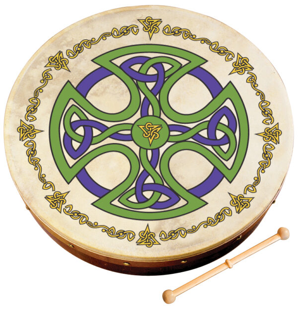 Waltons 18" Celtic Cross Bodhran | Brosna Cross