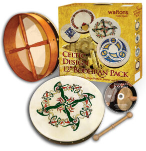 Waltons 12" Celtic Design Bodhran Pack | Clonmacnoise