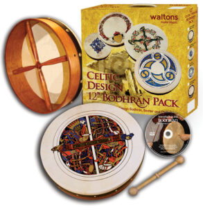 Waltons 12" Celtic Design Bodhran Pack | Skellig