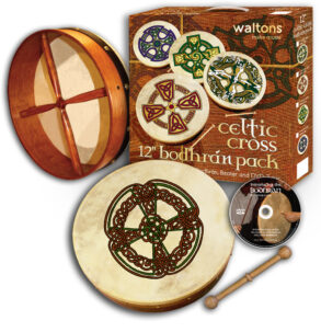 Waltons 12" Celtic Cross Bodhran Pack | Knotwork Cross