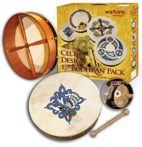 Waltons 12" Celtic Design Bodhran Pack | Children of Lir