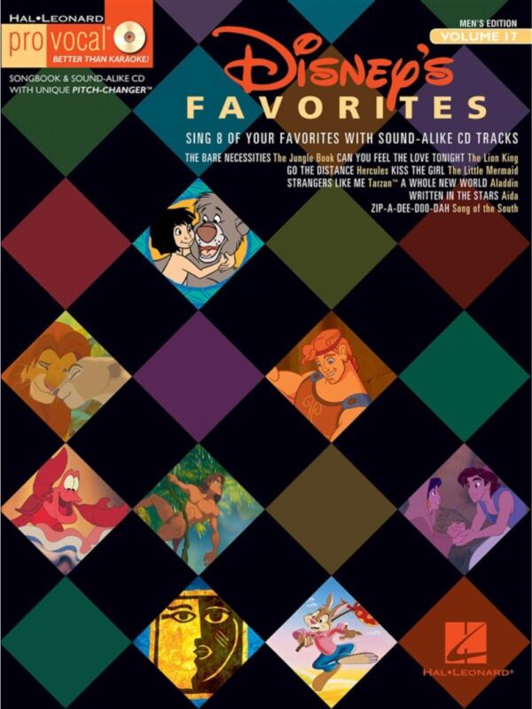 Mens Pro Vocal | Disney Favourites | Melody, Lyrics, Chords |Book+CD