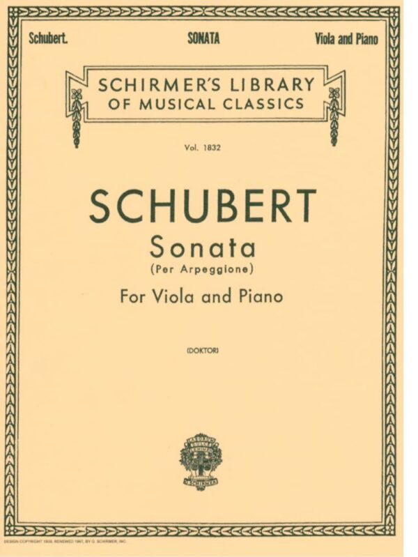 Schubert | Sonata in A Minor D.821 (Per Arpeggione) | Viola and Piano