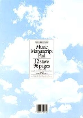 Woodstock Music Manuscript Book | 12 Staves, 96 Pages, A4