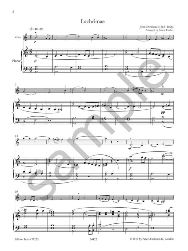 Transcriptions for Violin and Piano | Arr. Simon Fischer