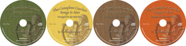 Rowsome | Complete Carolan Songs & Airs for Harp | Includes  4 CDs