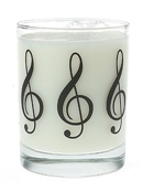 Clear Glass Tumbler: Treble Clef