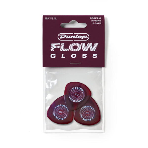 Jim Dunlop Flow Pick Gloss  2.00mm Players Pack