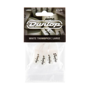 Jim Dunlop Large White Thumbpick , 4 Pack