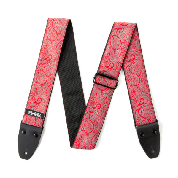 Dunlop Jacquard Red Paisley Strap