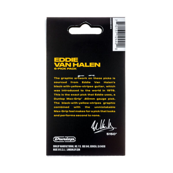 Eddie Van Halen Black and Yellow Guitar pick players Pack