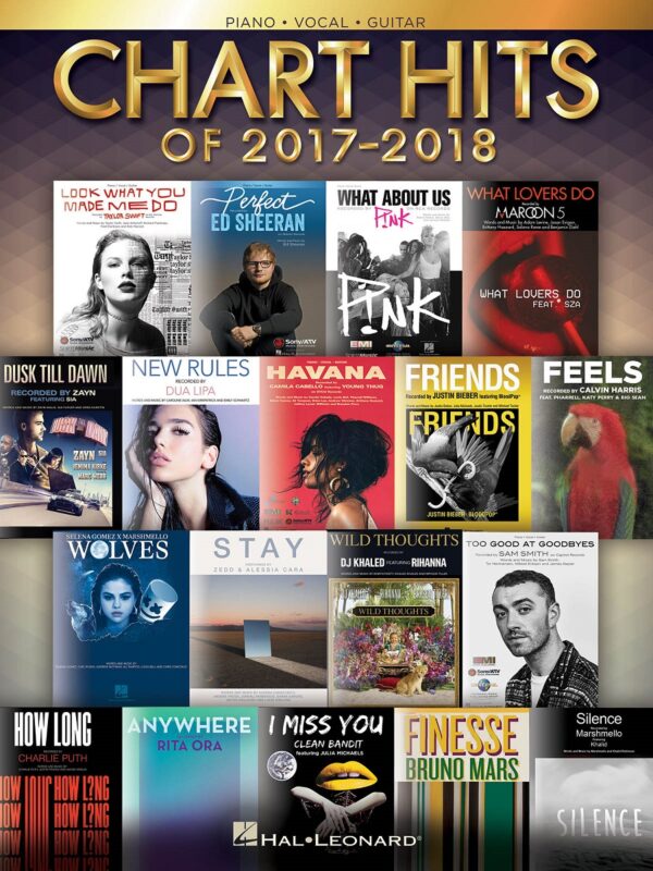 Chart Hits of 2017-2018 for Piano Vocal and Guitar