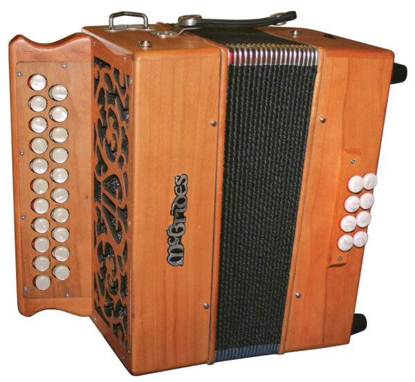 McBrides 2-Row, 21-Key B/C Button Accordion | Wood