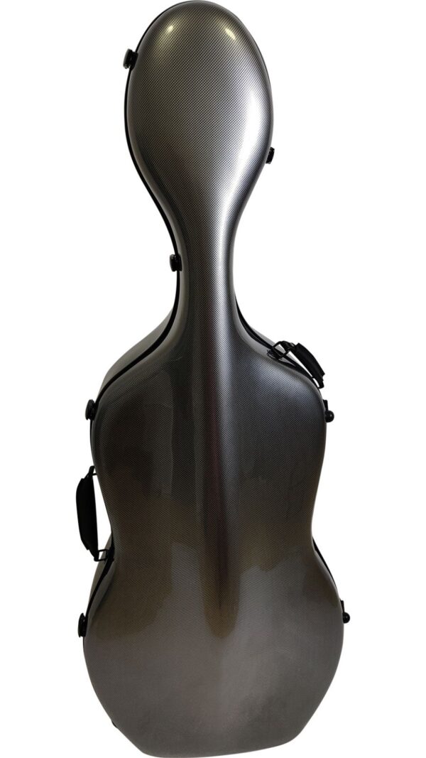 Martini Cello Case | Full Size | Light Fiberglass | with Wheels |Black