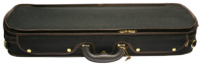 McBrides Oblong Violin Case with Hygrometer & Thermometor |Black & Red