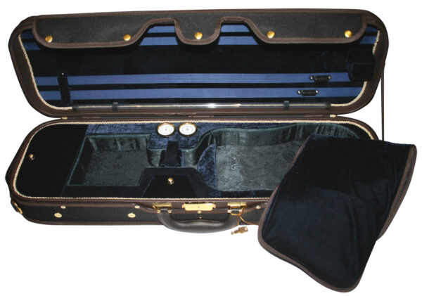 McBrides Oblong Violin Case | Hygrometer & Thermometor | Black & Blue