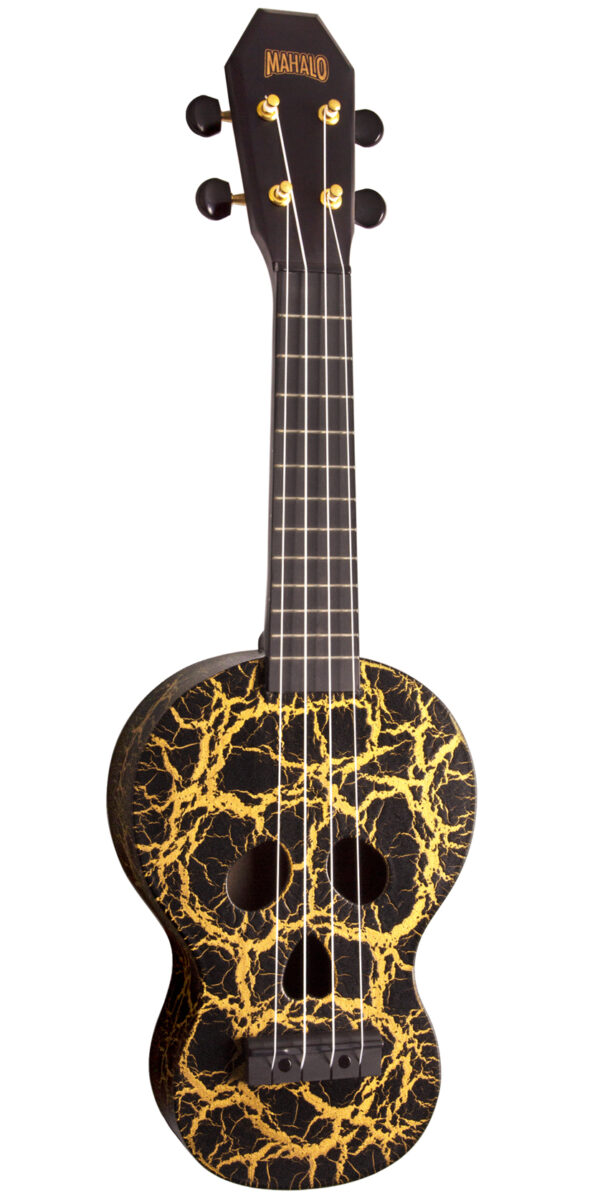 Mahalo Creative Series Skull-shaped Soprano Ukulele | Black