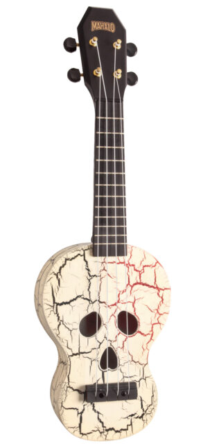 Mahalo Creative Series Skull-shaped Soprano Ukulele | White