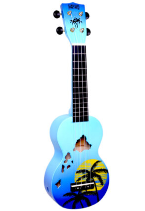 Mahalo Hawaii Soprano Ukulele | Blue Burst