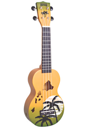 Mahalo Hawaii Soprano Ukulele | Green Burst