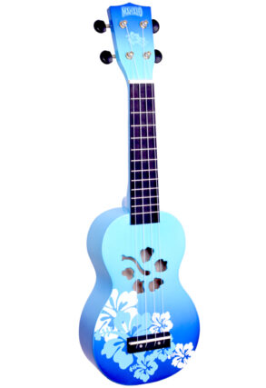 Mahalo Hibiscus Soprano Ukulele | Blue Burst