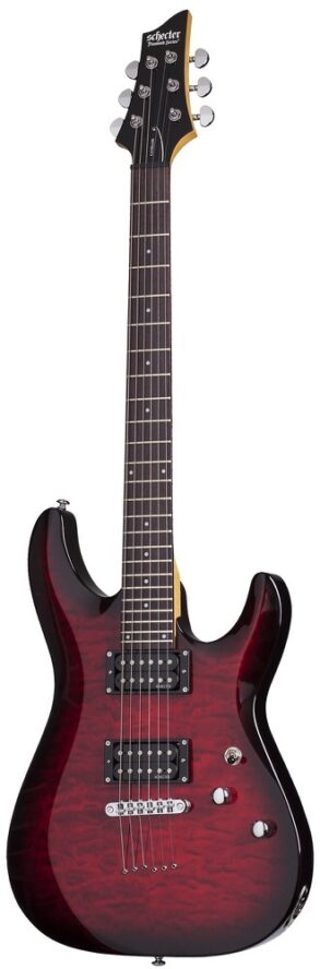 Schecter C6  Plus HH , String Thru Body| Cherry