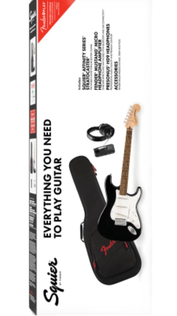 Squier Affinity Series Stratocaster Mustang Micro Pack | Black