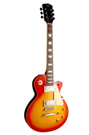 SX EF3D Single Cut Electric Guitar | Flame Maple Cherryburst