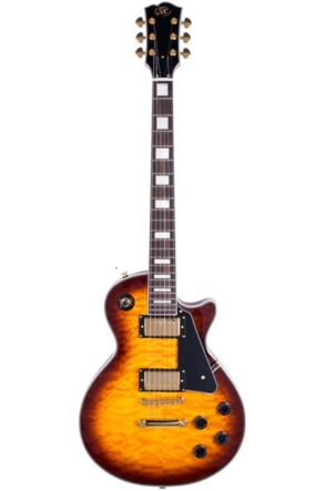 SX EH3 Single Cut Custom Style Guitar | Quilt Top Vintage Sunburst