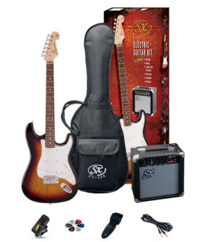 SX SE1 Strat Style Guitar Pack | 3 Tone Sunburst