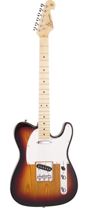 SX STL Two Pickup Semi Hollow F Hole Guitar | 3 Tone Sunburst