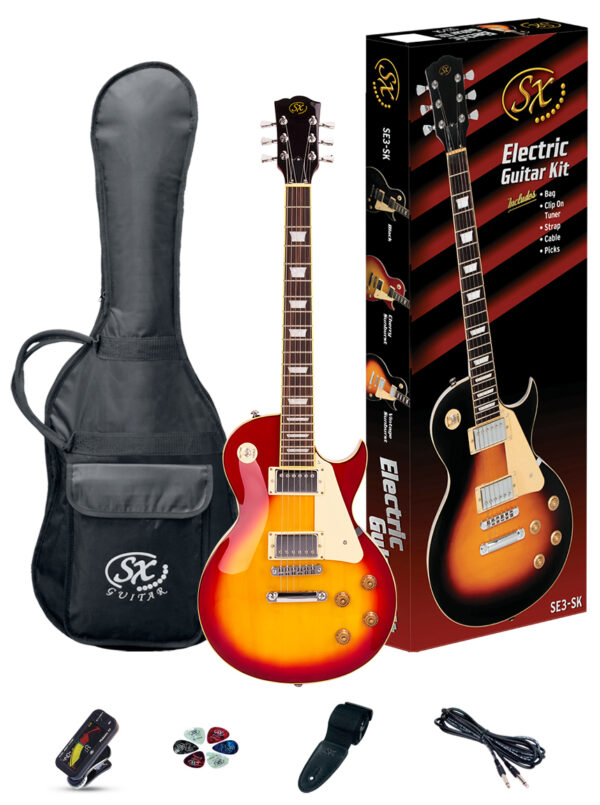 SX SE3 Left Handed Electric Guitar Pack | Cherry Sunburst