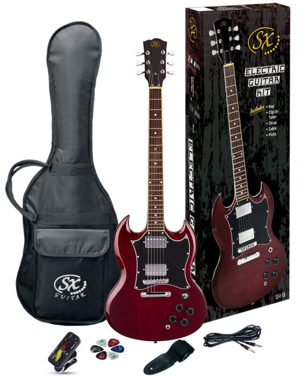 SX SE4 Electric Guitar Pack | Trans Wine Red